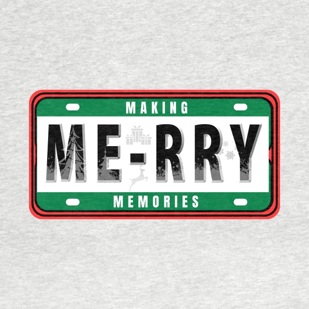 MAKING MERRY MEMORIES CHRISTMAS HOLIDAY NUMBER PLATE by 3nityONE